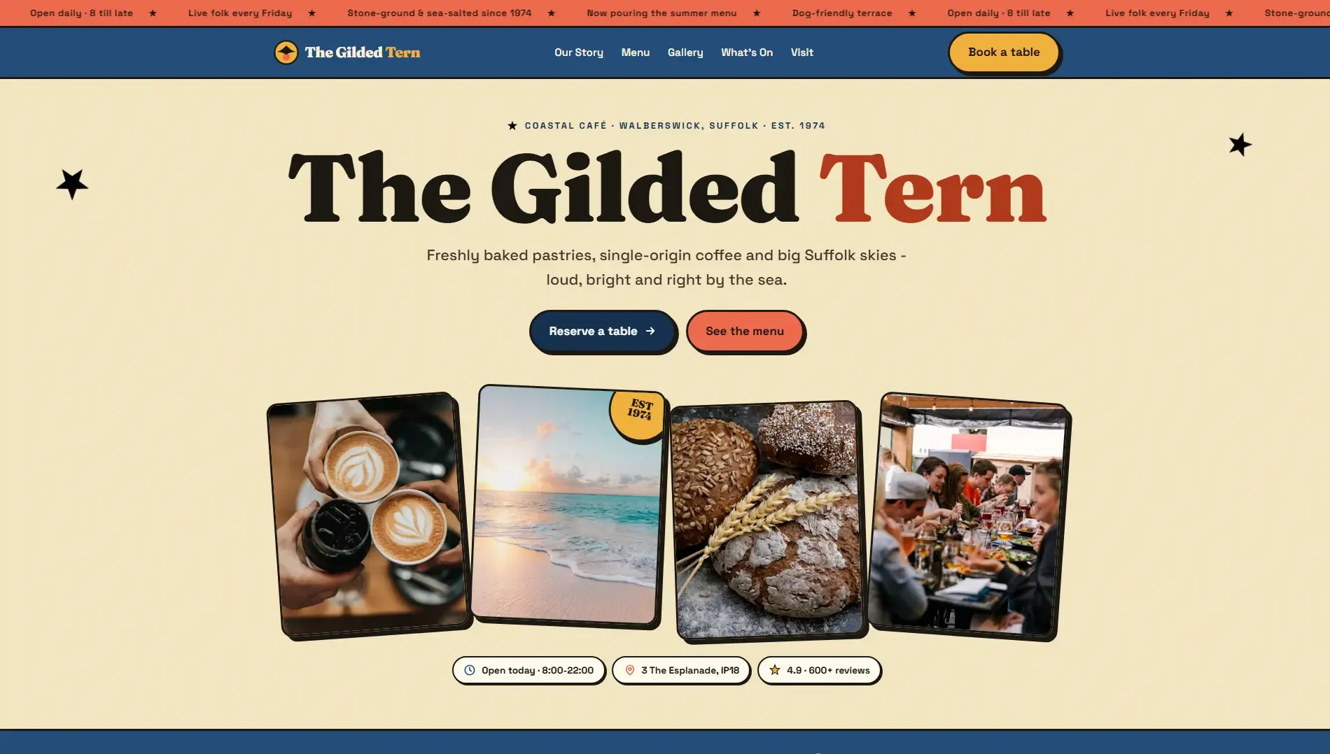 The Gilded Tern website preview